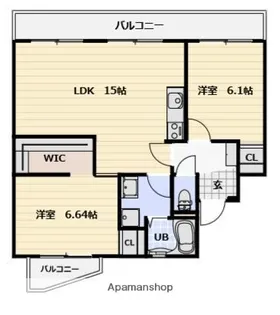 サンシティ都府楼【3階】の間取り