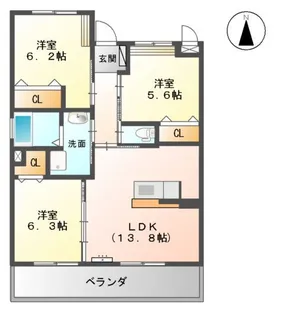 SOPHIA GARDEN【307号室】の間取り