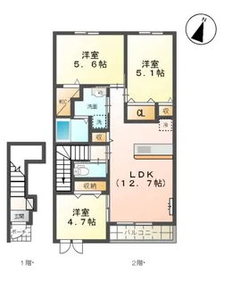 フェリーチェAI【210号室】の間取り