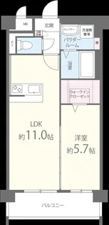 サンスクエアII【405号室】の間取り