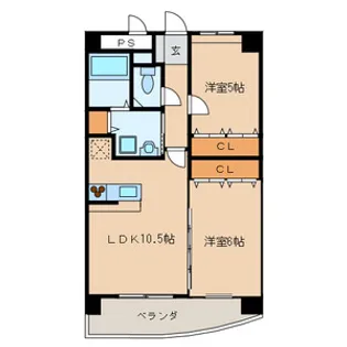 E.POPULAR Ⅱ【6階】の間取り