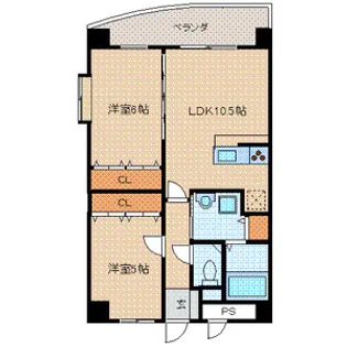 E.POPULAR Ⅱ【9階】の間取り