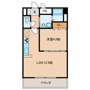 E.POPULAR Ⅱ【3階】の間取り