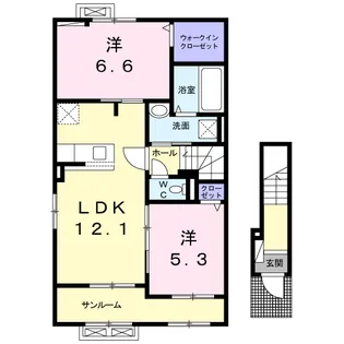 サンリット エテルノ【2階】の間取り