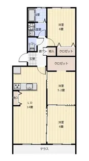 サンハイツ森山【1階】の間取り