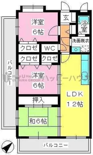 シャルム瑞雲【3階】の間取り