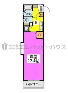 ブティア・ドゥ【4階】の間取り