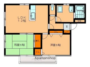 ホープ塔原【2階】の間取り