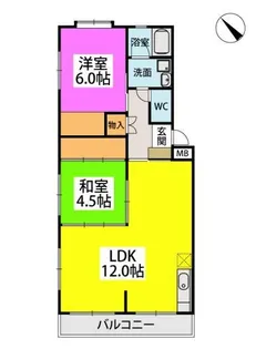 コーポユキ【4階】の間取り