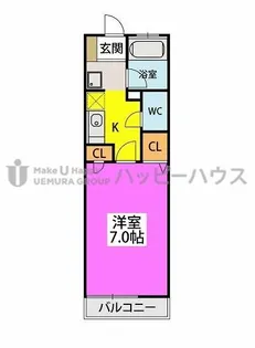 パルメゾン二日市【2階】の間取り