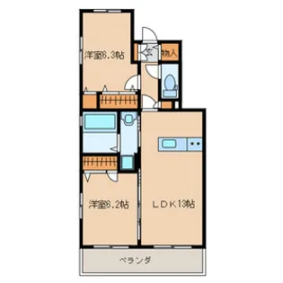 ライツェント ツヴァイ【3階】の間取り