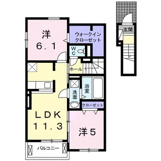 ラ・フェリーチェ Ⅱ【2階】の間取り