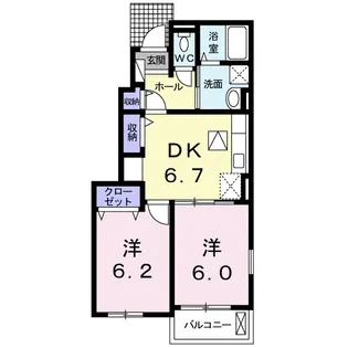 ビクトリアⅡ D【1階】の間取り