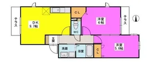 レイクタウン上大利【1階】の間取り