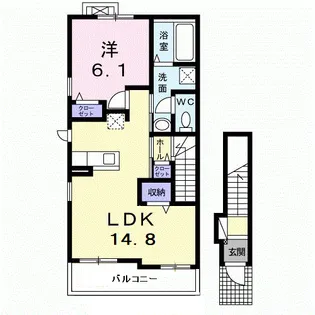 ビクトリア リアン A棟【2階】の間取り