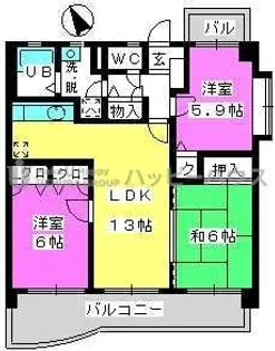 プレミール筑紫【2階】の間取り