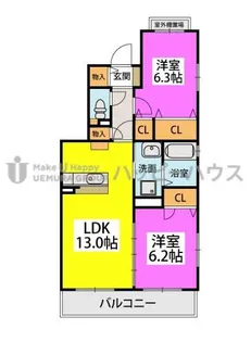 グランドソレーユ【3階】の間取り