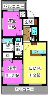 アルティアム水城【3階】の間取り