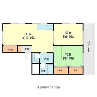 本岡コーポ【1階】の間取り