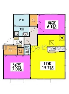 サンライズⅡ【2階】の間取り