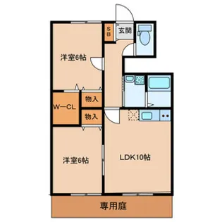 ドルフ弐番館【1階】の間取り