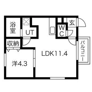 コートスタイル二日市Ⅱ【201号室】の間取り