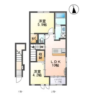 カーサ・大城の森【2階】の間取り