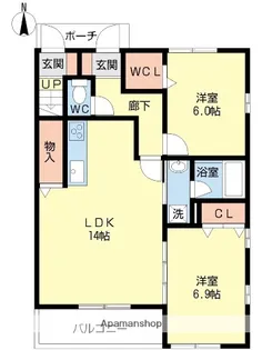 レジデンス武蔵Ⅲ A棟【1階】の間取り