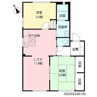 AXISーⅡ B棟【1階】の間取り