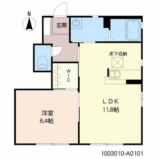 コーポ・ルミエール A棟【1階】の間取り