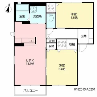 シャーメゾン来春【2階】の間取り