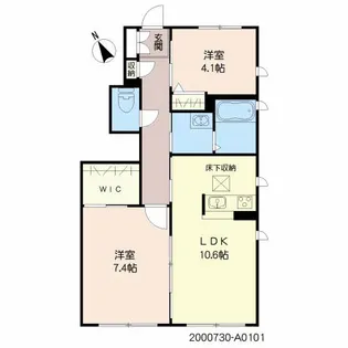 ラ・セゾン Ⅰ棟【1階】の間取り