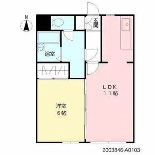 セゾンド・エル【1階】の間取り