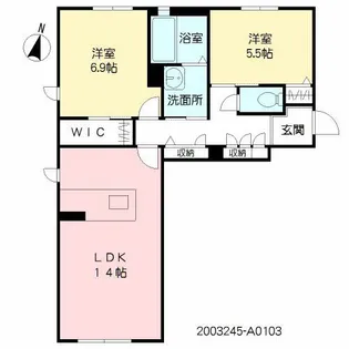 福岡県大野城市乙金3丁目【アパート】の間取り
