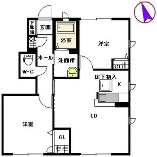 アンスリーゼ大城 G棟【1階】の間取り