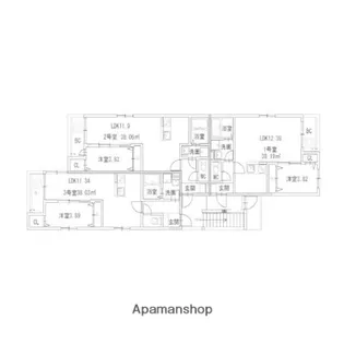 ホークヒルズ紫【1階】の間取り