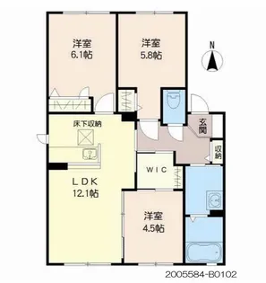 アンビシヨン B棟【1階】の間取り