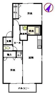 メルべーユ宮ノ本 A棟【2階】の間取り