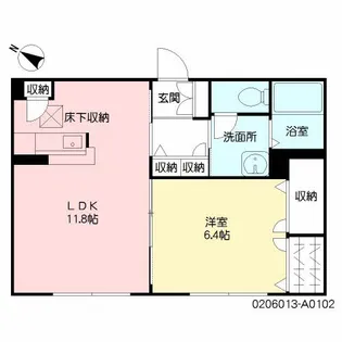 ジャッドスティ A棟【1階】の間取り