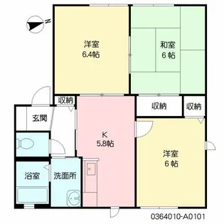 カサヴェルデ天拝【1階】の間取り