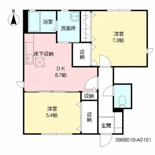 サンライト【1階】の間取り
