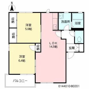 セピアコート観世 B棟【2階】の間取り