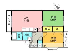 パーシモンハウス【2階】の間取り