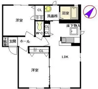 クレスト A棟【1階】の間取り