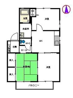 ファミール蔵上 B棟【2階】の間取り