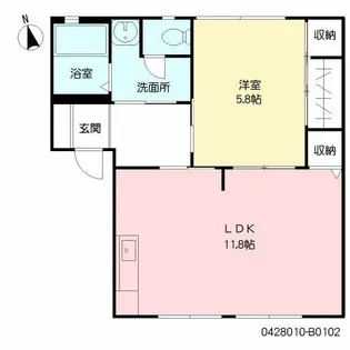 エルム B棟【1階】の間取り