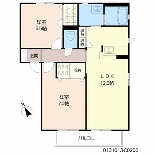 スリーゼ C棟【2階】の間取り