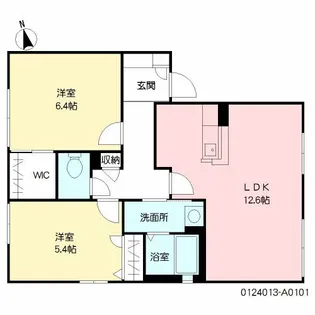 コートビレッジ本鳥栖 A棟【1階】の間取り