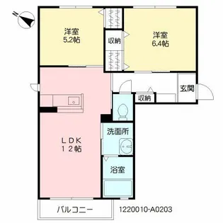 ジュリエール筑紫【2階】の間取り