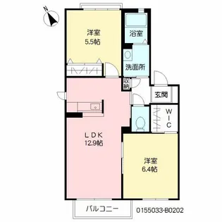 エバーグリーン桜町 B棟【2階】の間取り